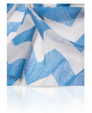 Палантин Унисекс ZW-ZIGZAG/BLUE